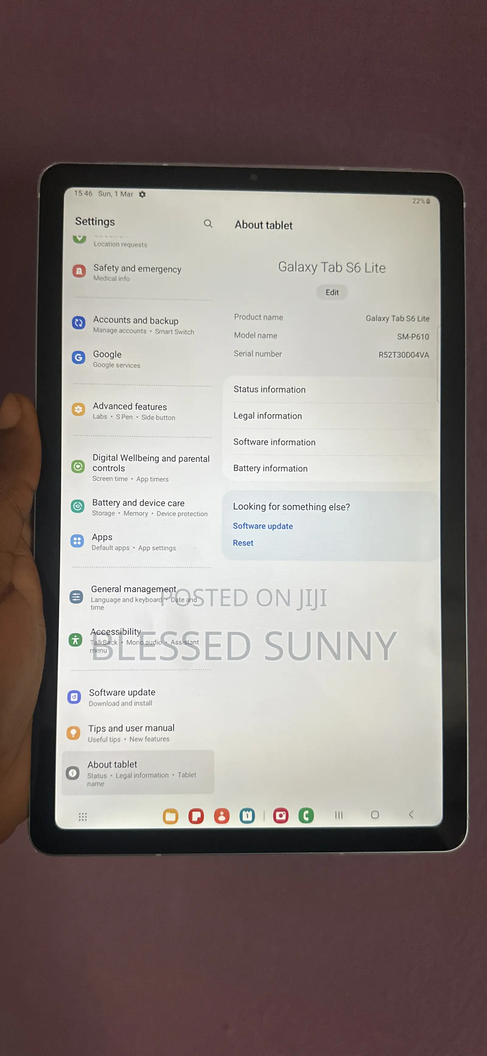 Samsung Galaxy Tab S6 Lite (2022) 64 GB Blue