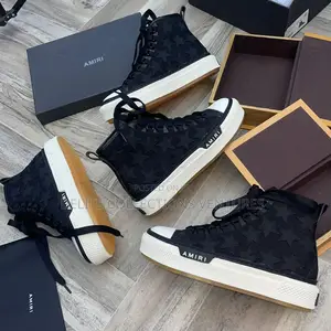 ` New Amiri M.A Court High-Top -White-Black ) SNKS