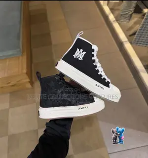 ` New Amiri M.A Court High-Top -White-Black ) SNKS