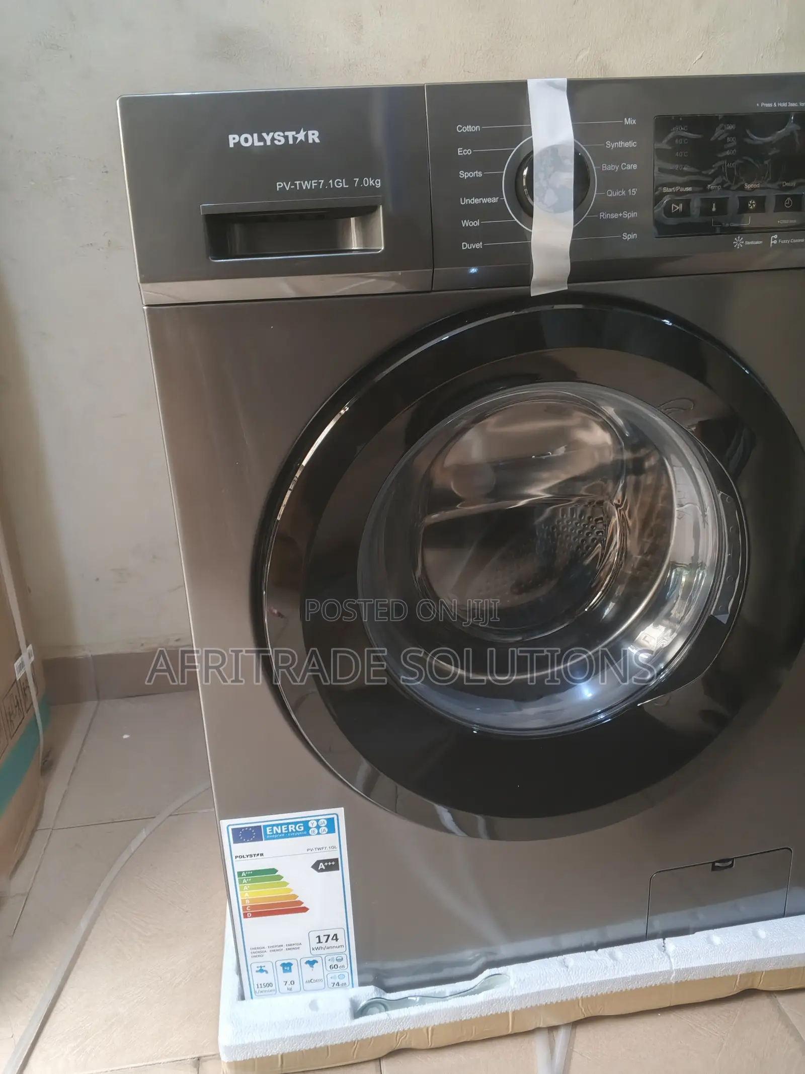 Polystar Ecosmart Front Load Washing Machine 7kg