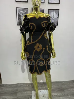 Classy Aso Oke Beaded Gown