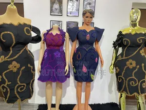 Classy Aso Oke Beaded Gown