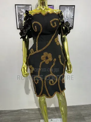 Luxury Aso Oke Beaded Gown