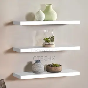 Set of 3 Wood Wall Mounted Floating Shelves