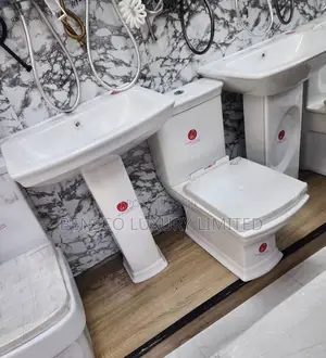 Complete Ceramic Toilet Pedestal Wash Basin Set–Modern Bathroomcombo