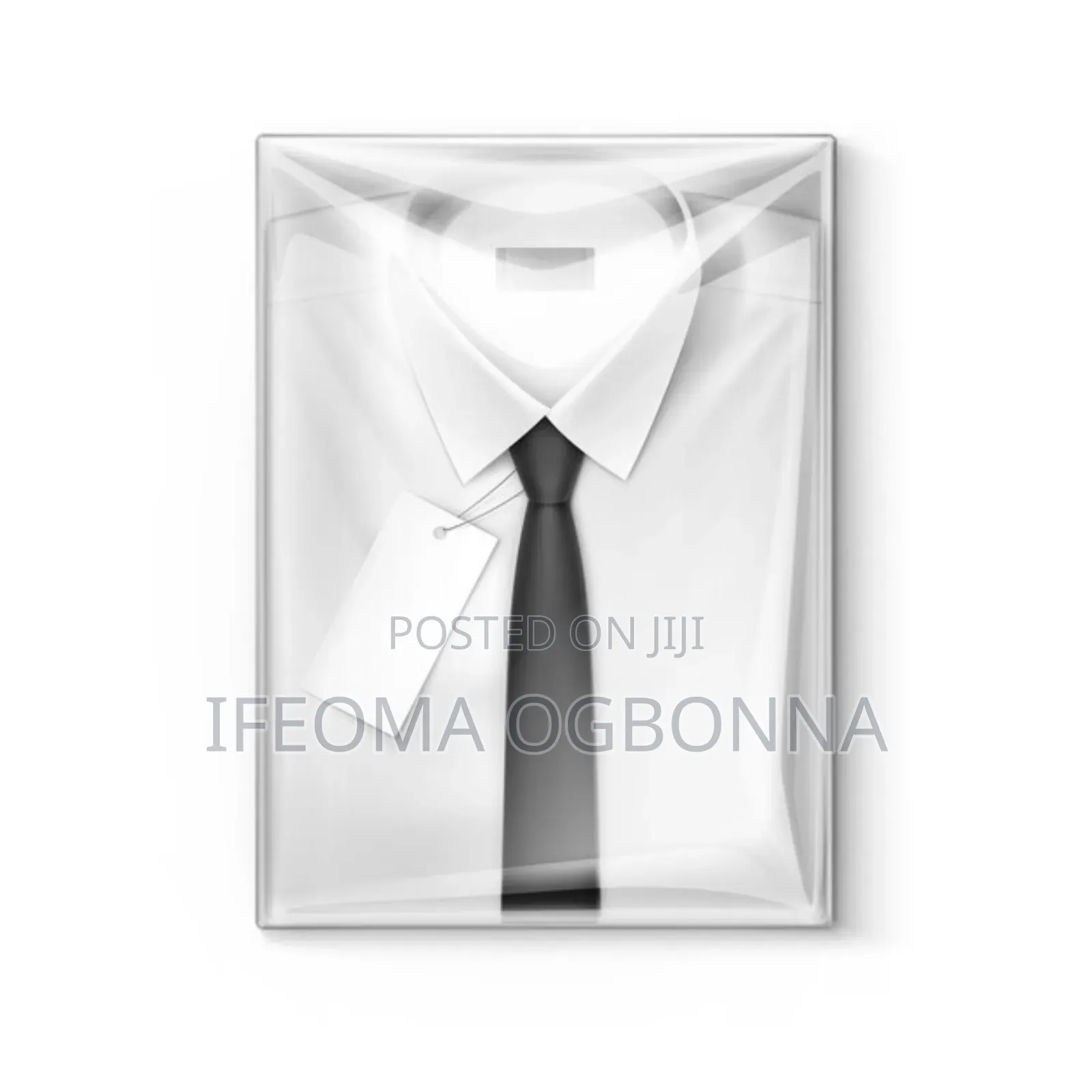 White Plain Shirt With Tie