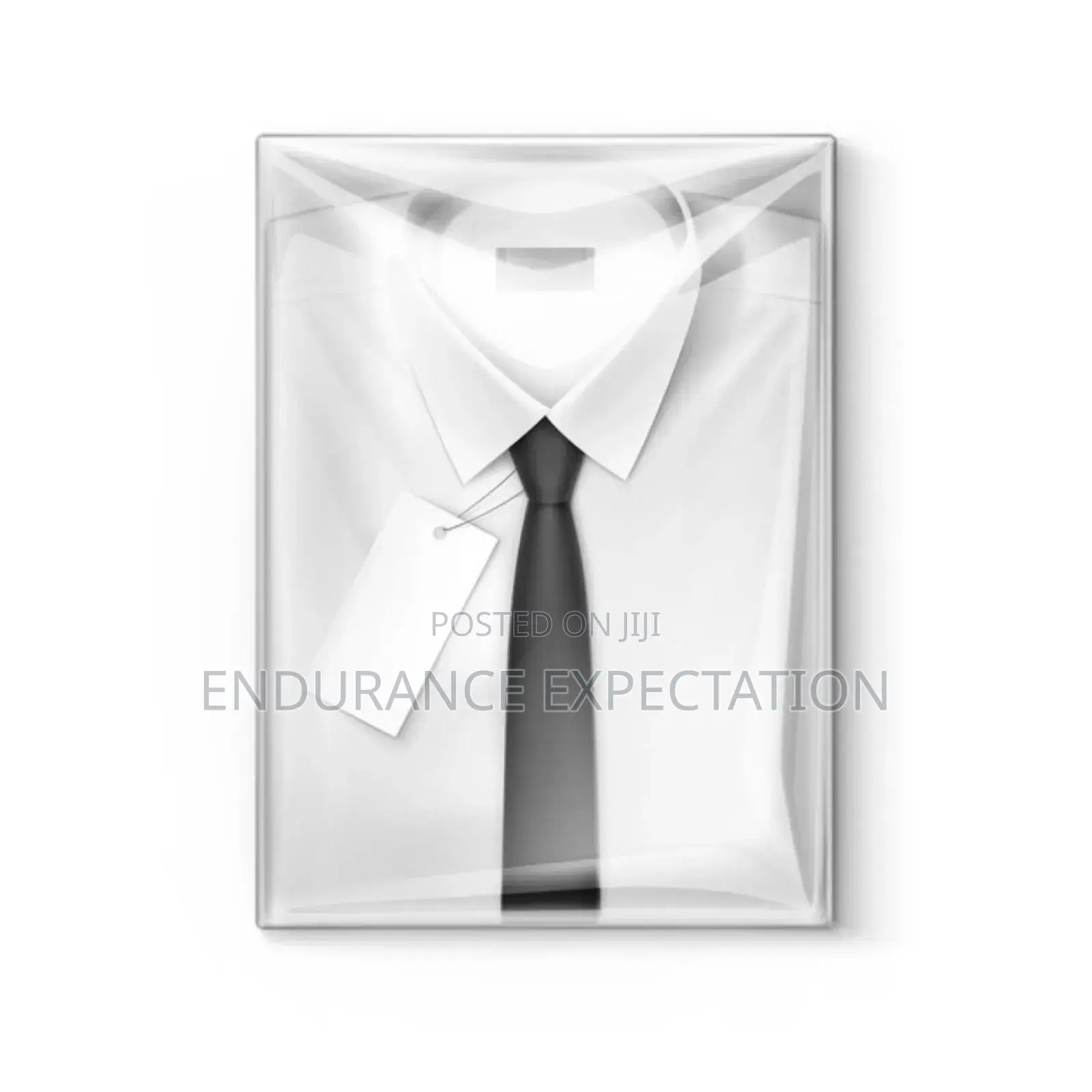 White Plain Shirt With Tie
