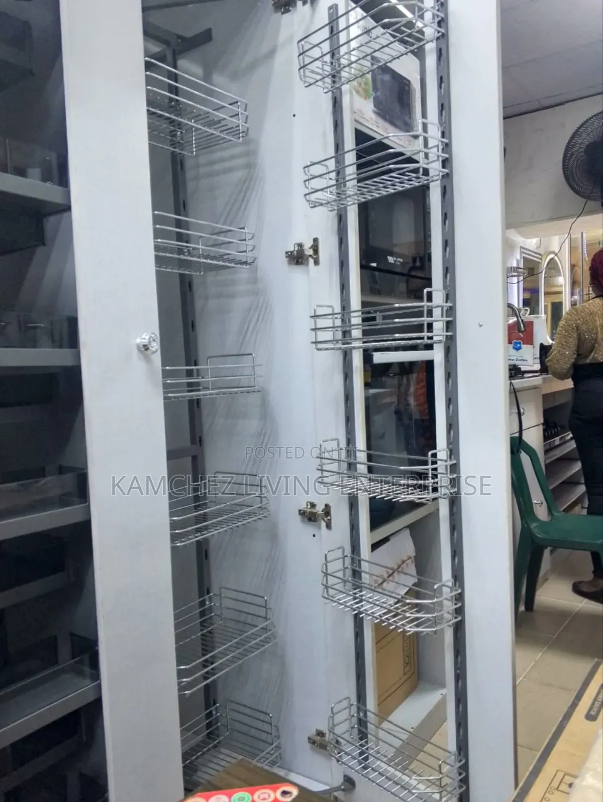 Tall Pull-Out Pantry Cabinet – Dual Storage Columns