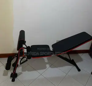 Adjustable Sit-Up Bench With Resistance Tubes – Full Body Home Gym