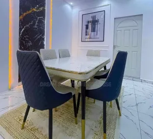 Quality Imported Marble Dining Table With Six Chairs