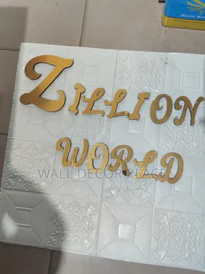 10cm Alphabet Stickers Stylish Font , Black Gold Colour