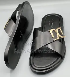 Italian Leather Slipers For Men 40-46