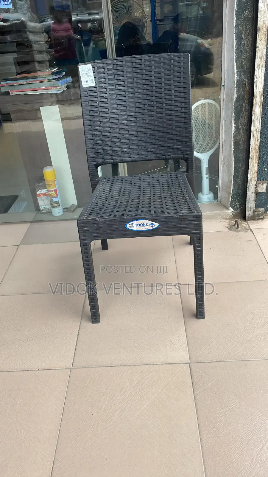 Plastic Rattan Armless Chair