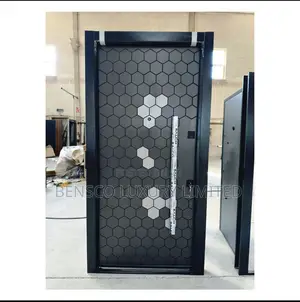 Luxury Hexagon Design Armored Security Door –Premium Modern Steel Door