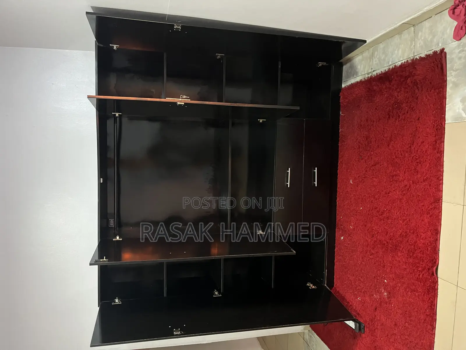 6ft by 6ft Wardrobe Black