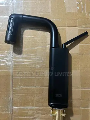 Luxury Brushed Gold Washbasin Mixer Tap (Hot Cold)