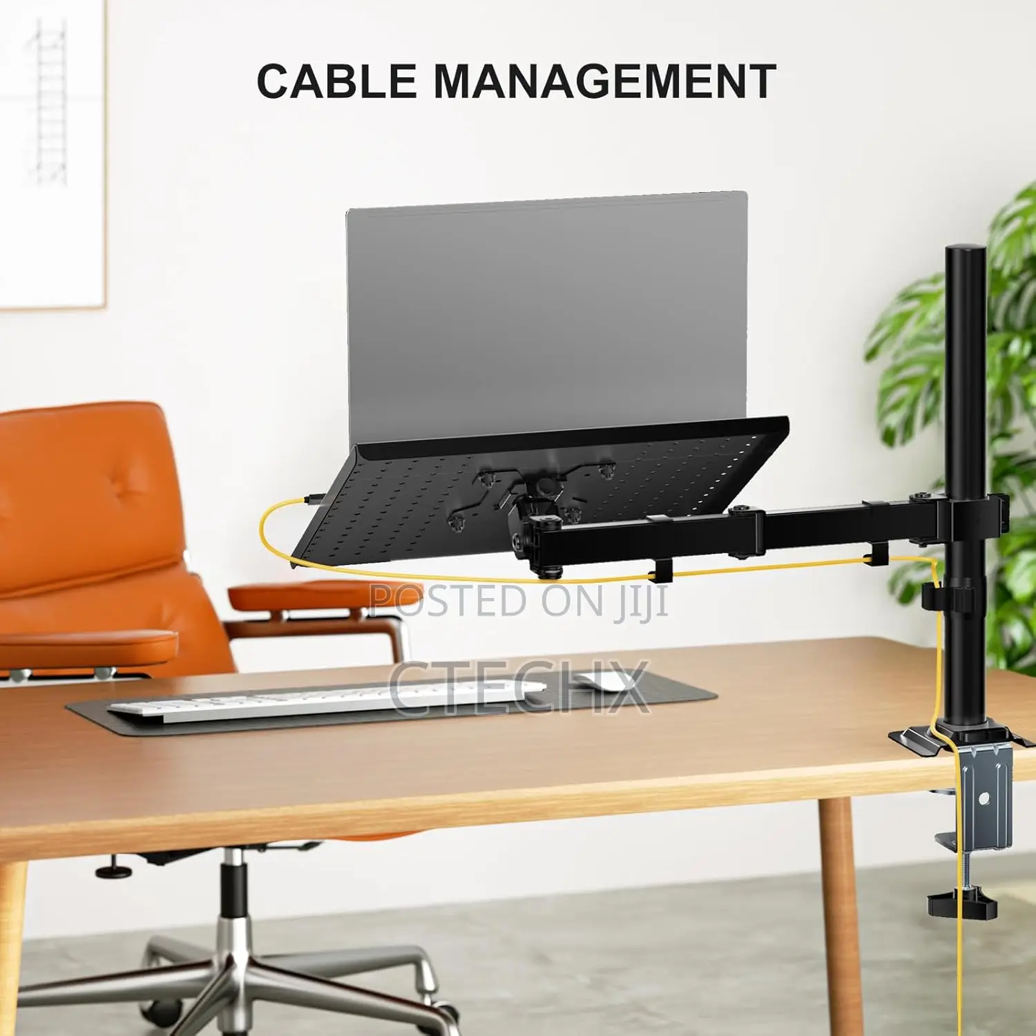 Wali Laptop Tray Desk Mount for 17inch Notebook, Fully Adjustable