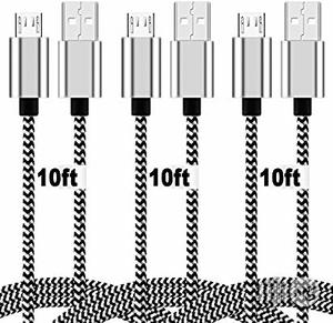 USA Micro USB Cable 10ft [1 Piece]Extra Long Fast Charging Cord