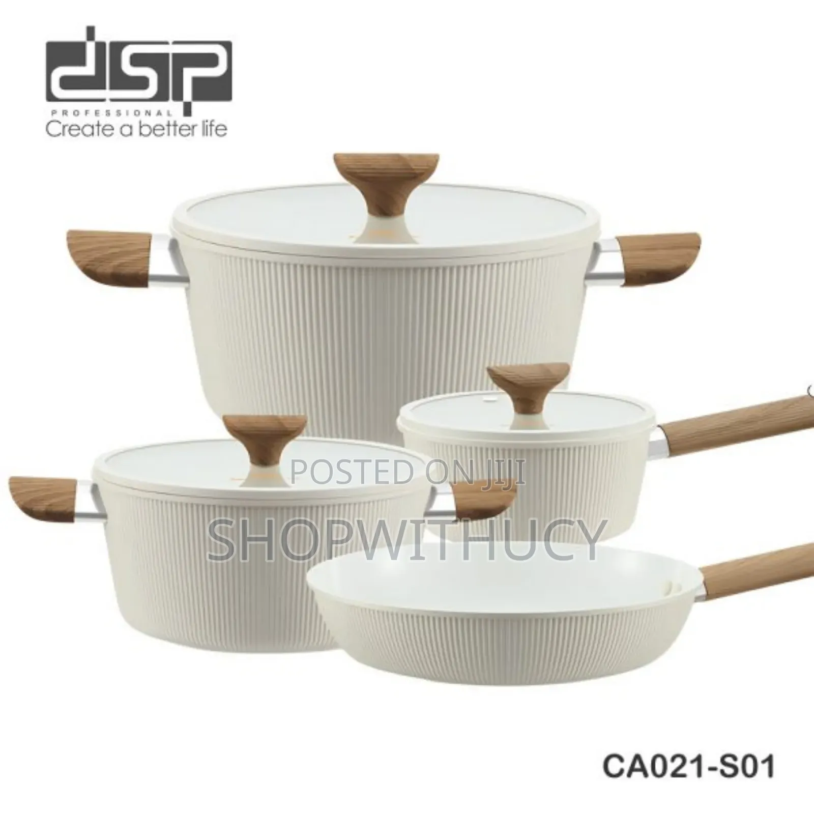DSP Masterpiece Cookware Set of 7-PCS Beige