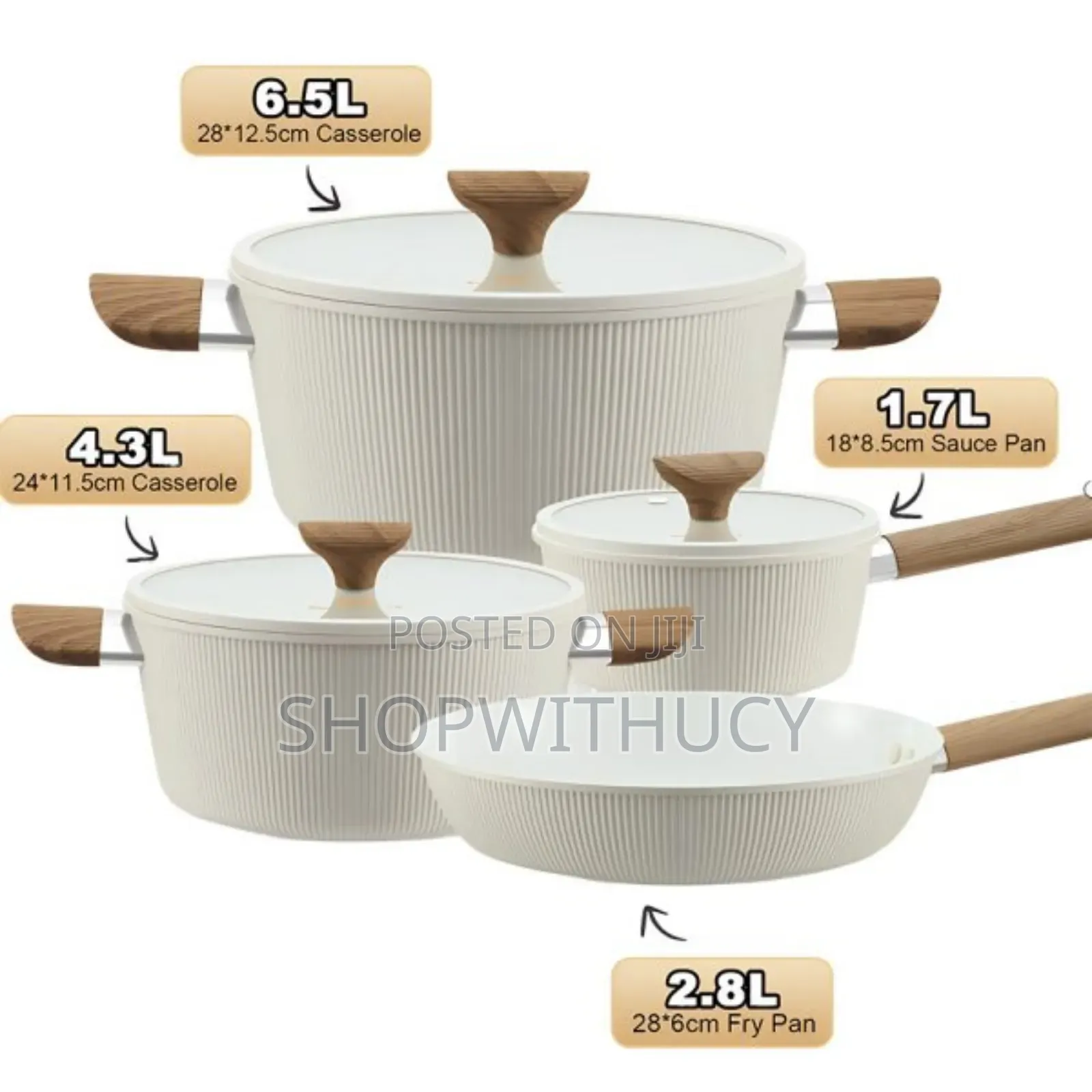DSP Masterpiece Cookware Set of 7-PCS Beige