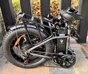 Big Fat Tire Foldable Electric Bicycle With 7 Gear Speed + Helmet
