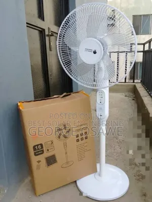 Brand New Solar Ost Rechargeable Standing Fan