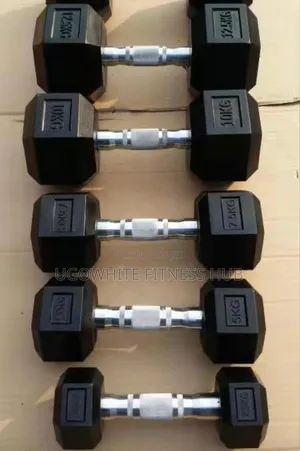 Rubber-Coated Hexagonal Dumbbells