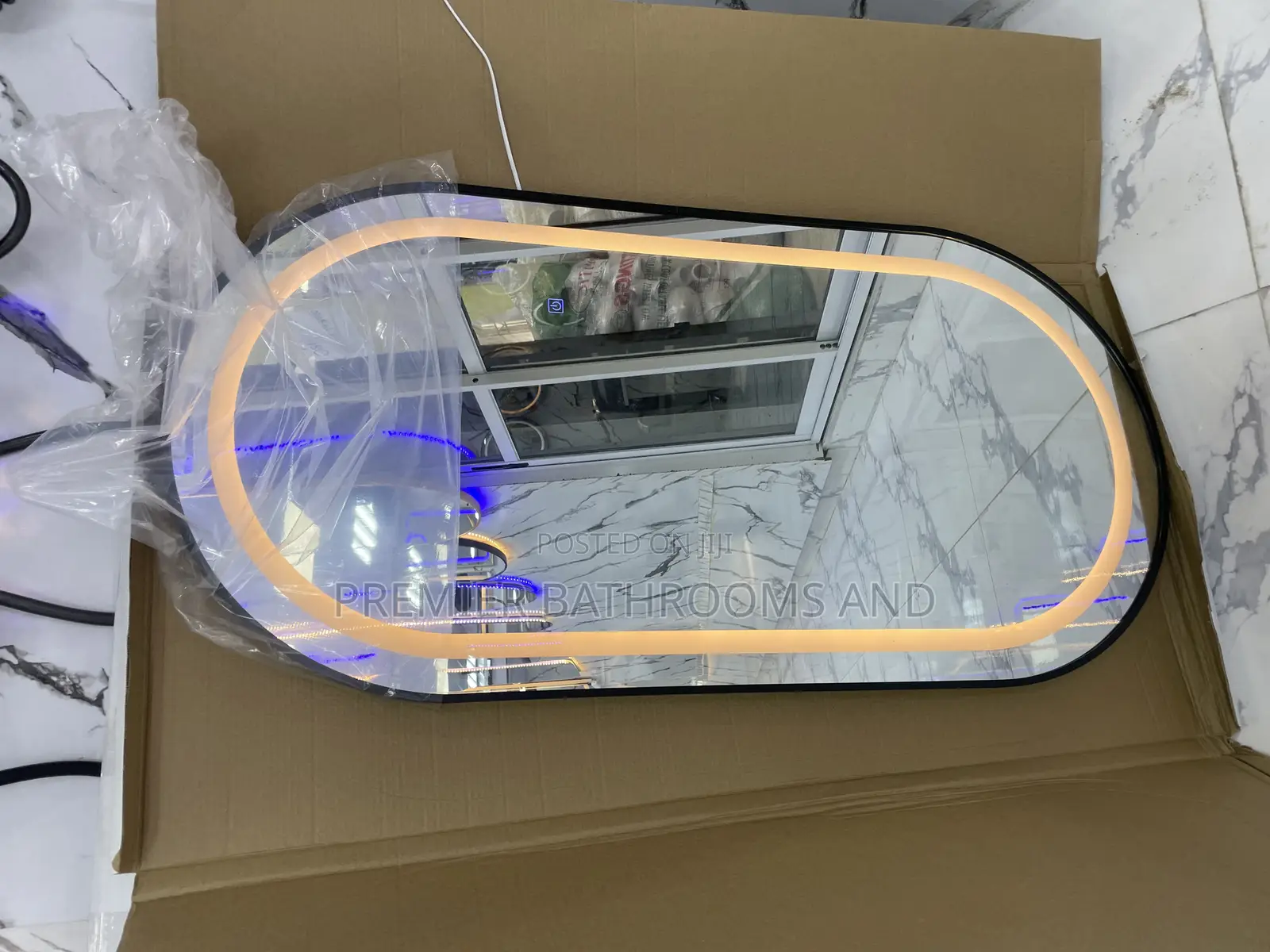 120x60 Black Frame Mirror