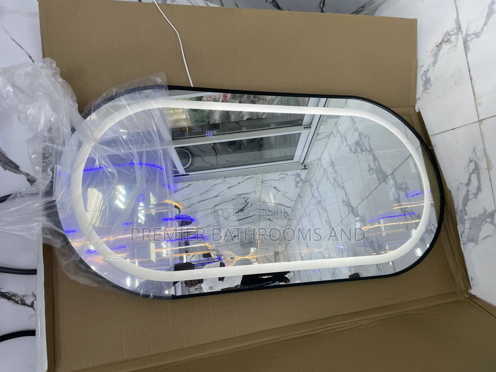 120x60 Black Frame Mirror