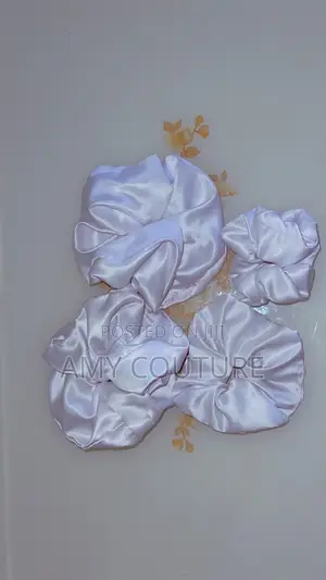 Luxury White Scrunchie – Handmade