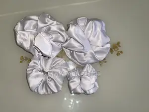 Luxury White Scrunchie – Handmade