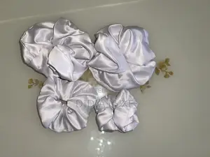 Luxury White Scrunchie – Handmade