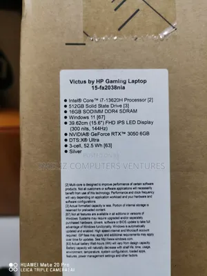 New Laptop HP Victus 15 16GB Intel Core i7 SSD 512GB