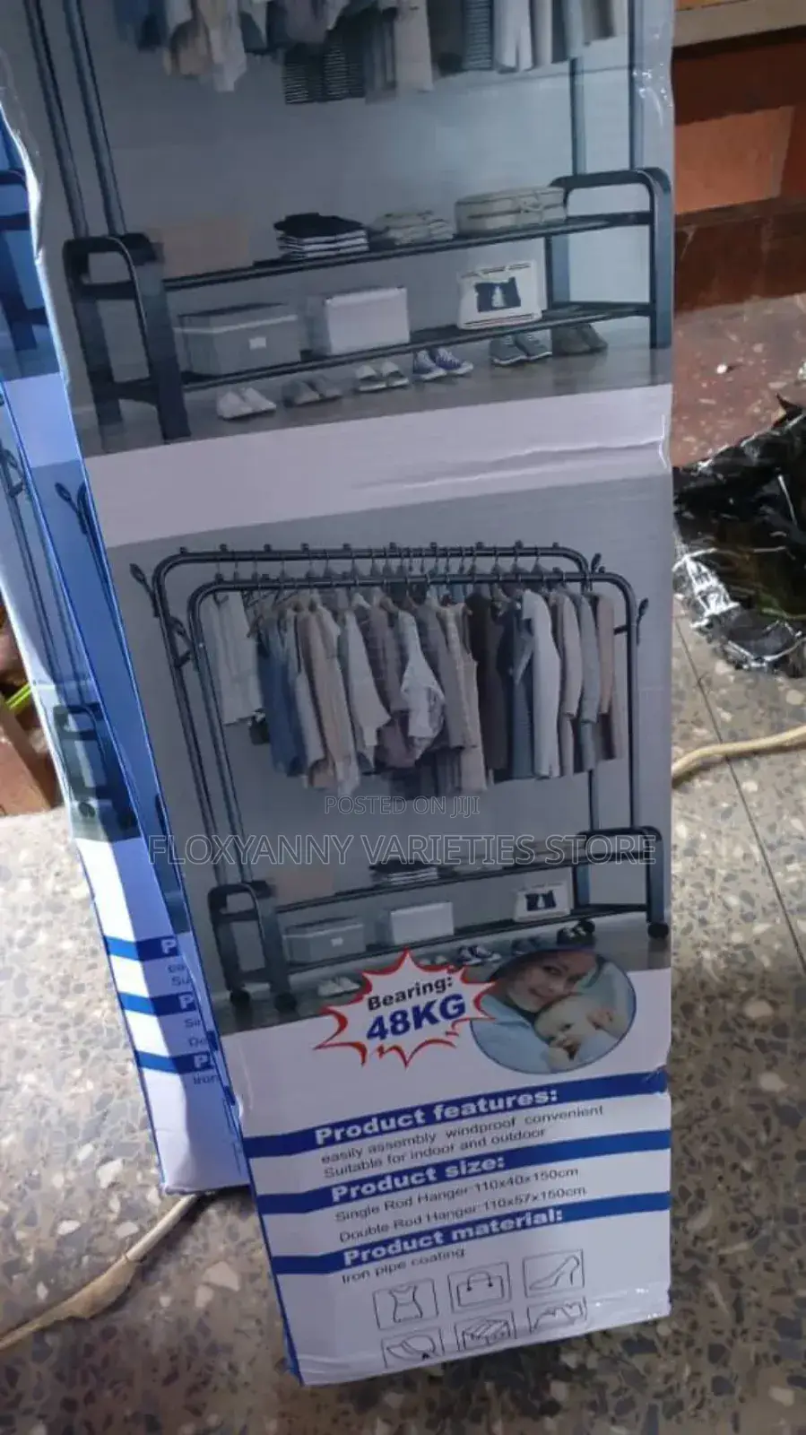 48kg Double Pole Clothe Hanger With Tyre