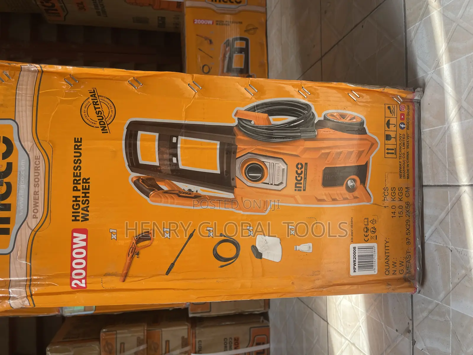2000w Ingco Pressure Washer Machine