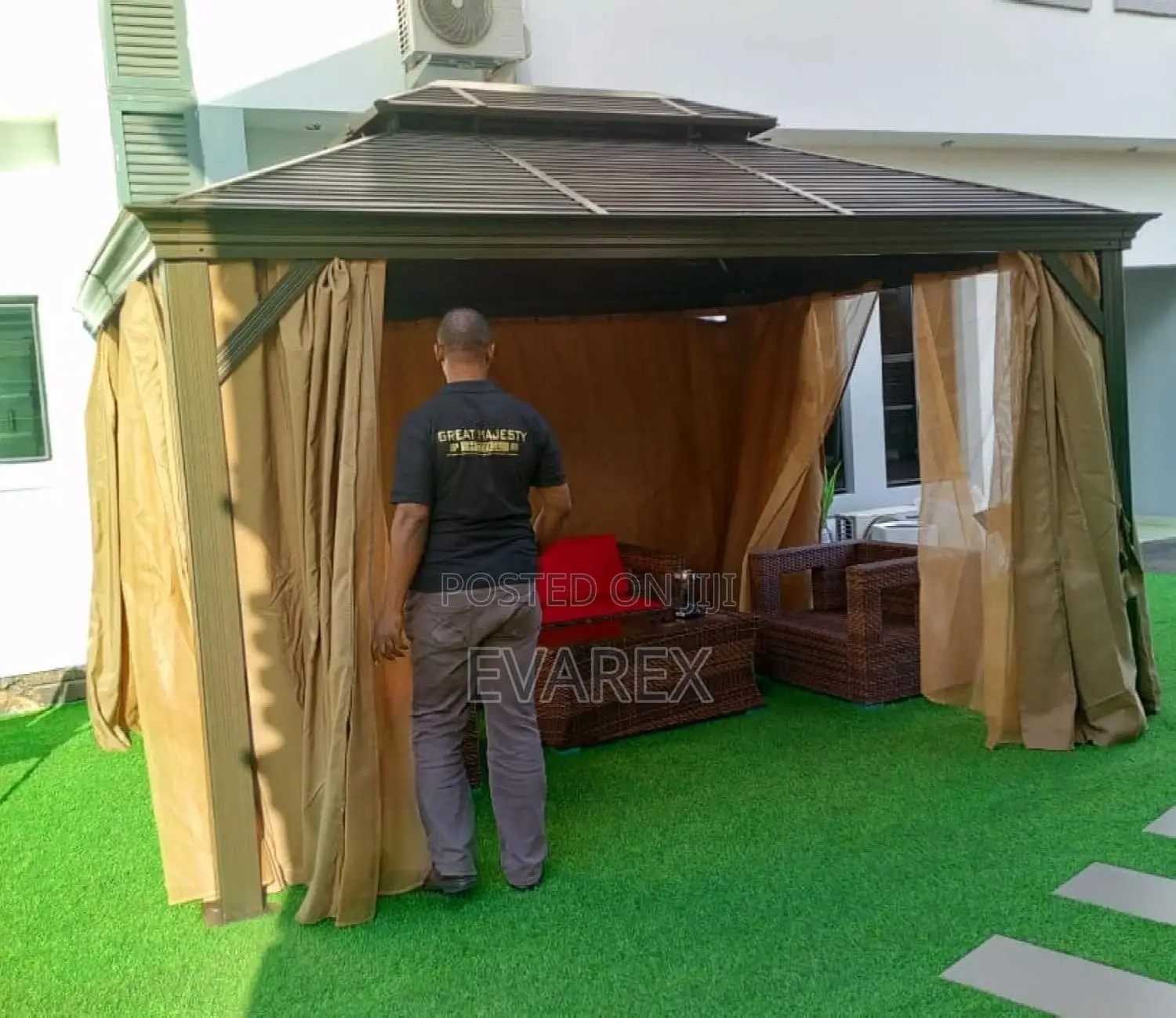 Luxury Gazebo Canopy Tent 9ft X 9ft