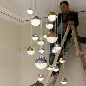 Staircase Crystal Ball  Chandelier