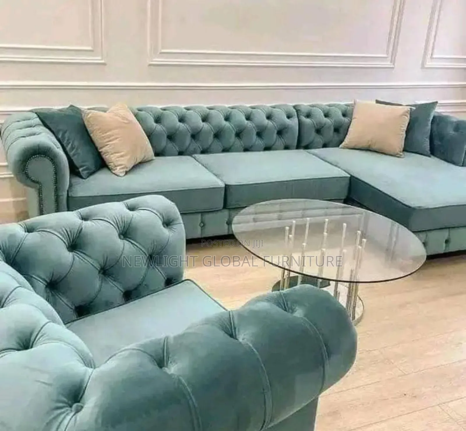 L Shape and Single Sofa Chair