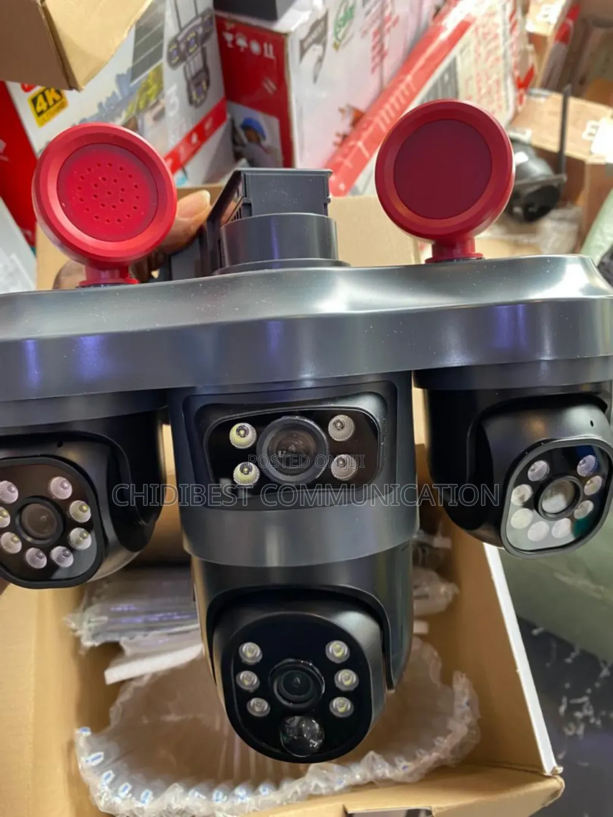 CCTV Solar Camera Three Lens Is Available
