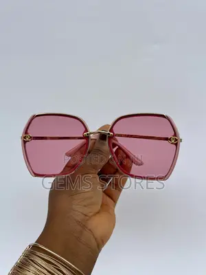 Geometric Rose-Pink Luxury Sunglasses for Women