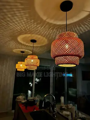 Single Drop Rattan Pendant Light