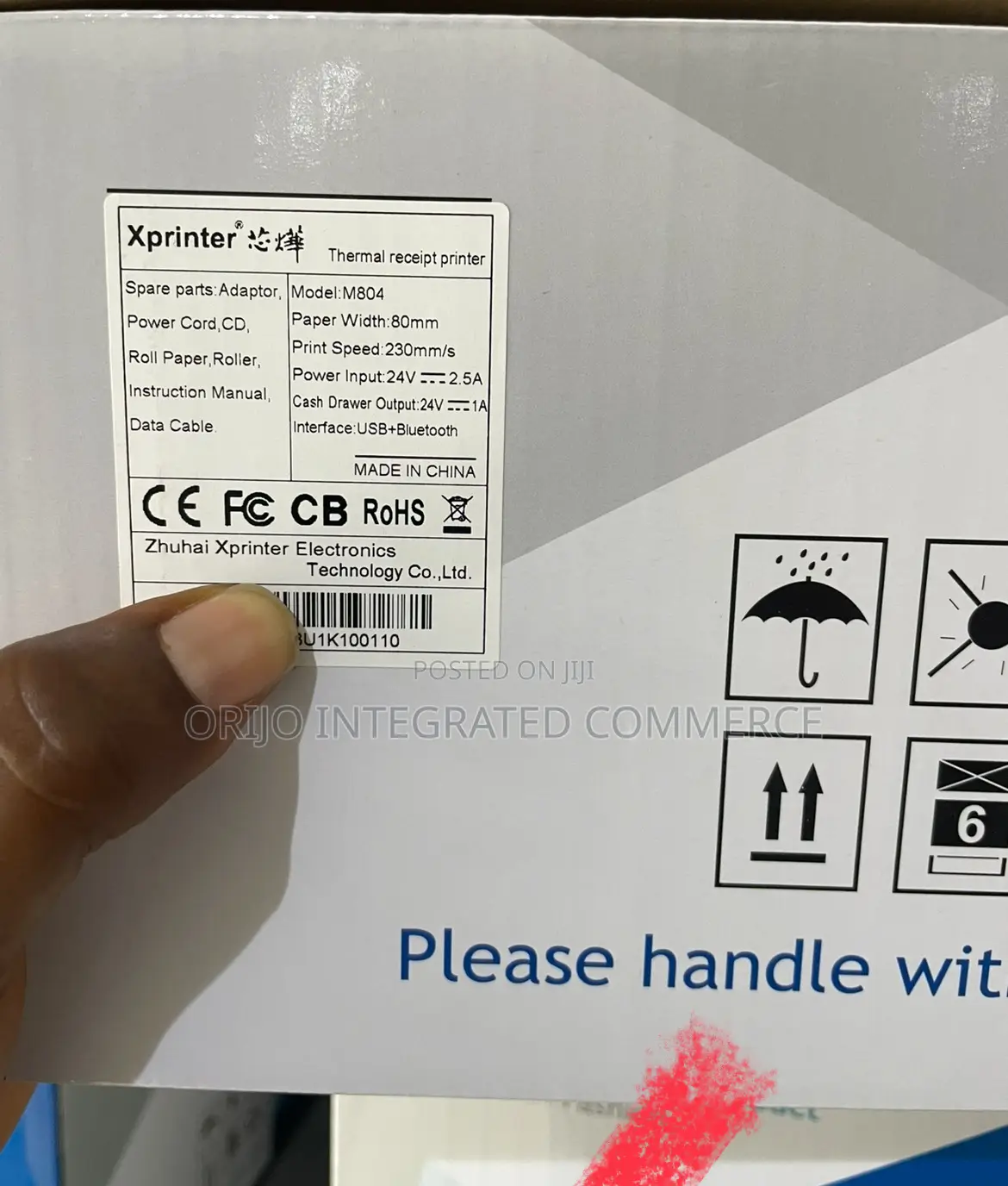 Xprinter Thermal Receipt Printer (Usb Bluetooth) Connection 80mm