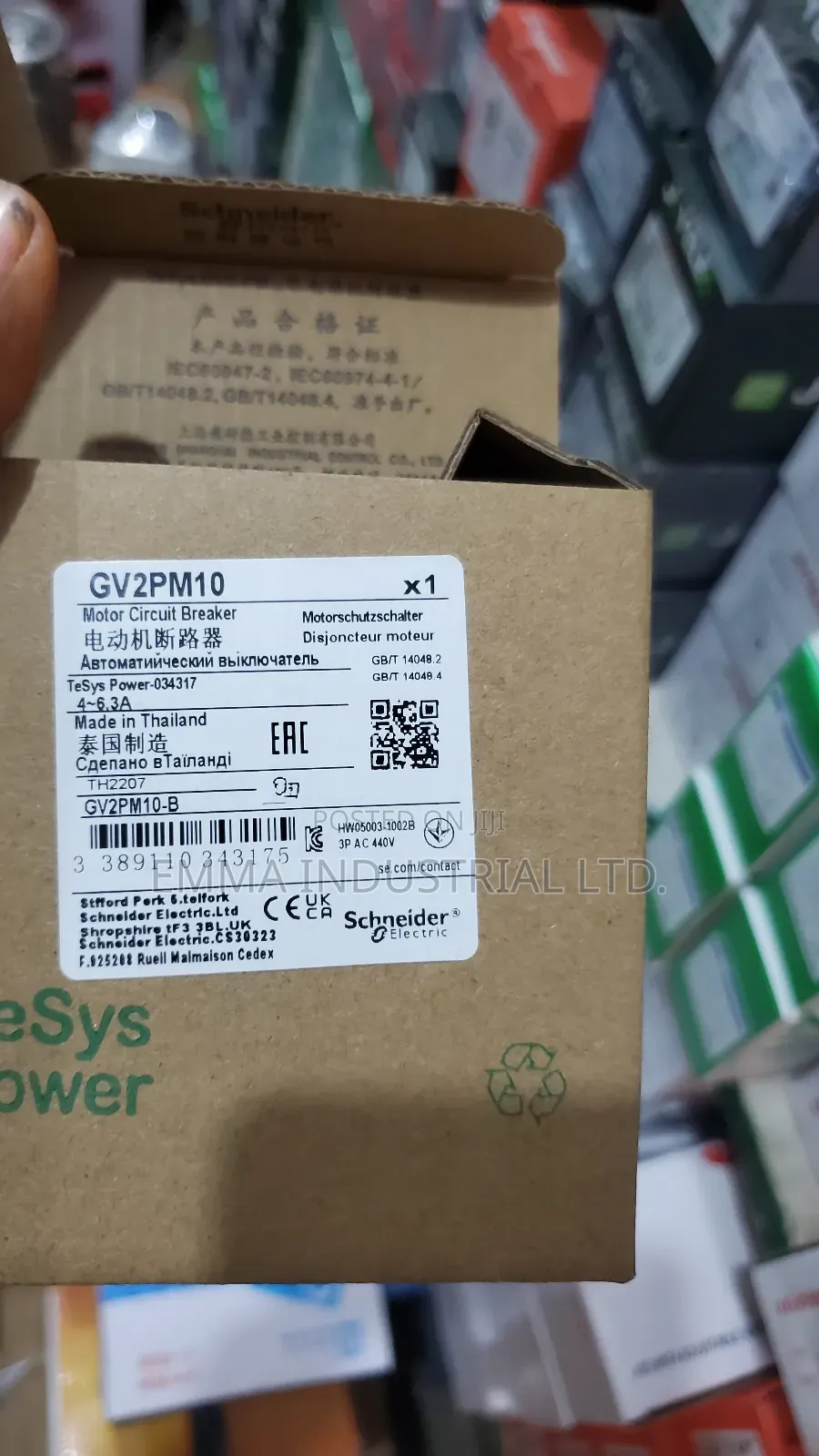 Gv2pm10 4-6amp Schneider