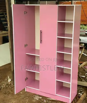 Two-Door Wardrobe With Side Shelves