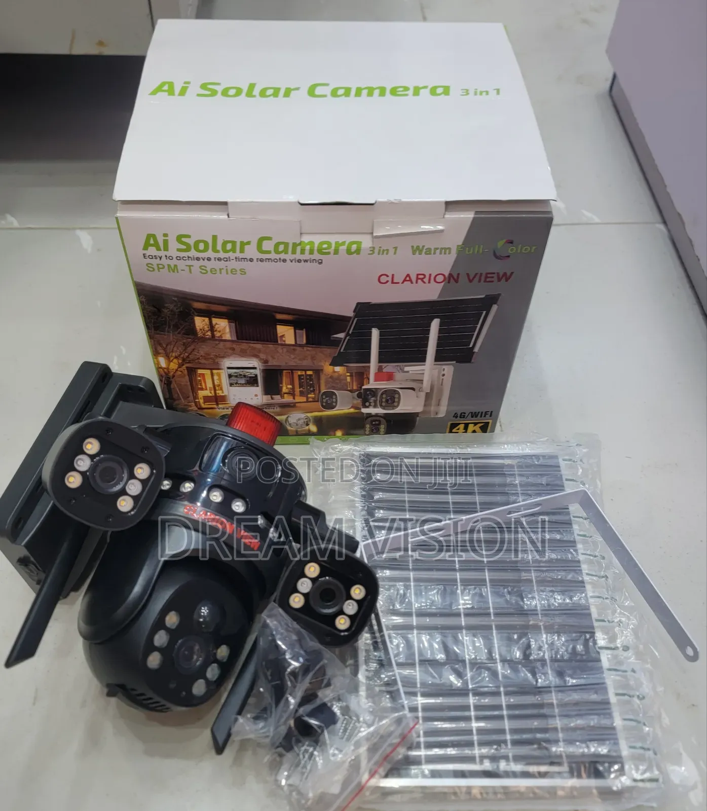 V380 Three Eyes Solar Smart Camera