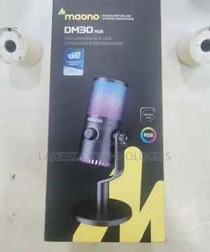 Maono Dm30 RGB Gaming USB Microphone With Programmable , Zero Latency