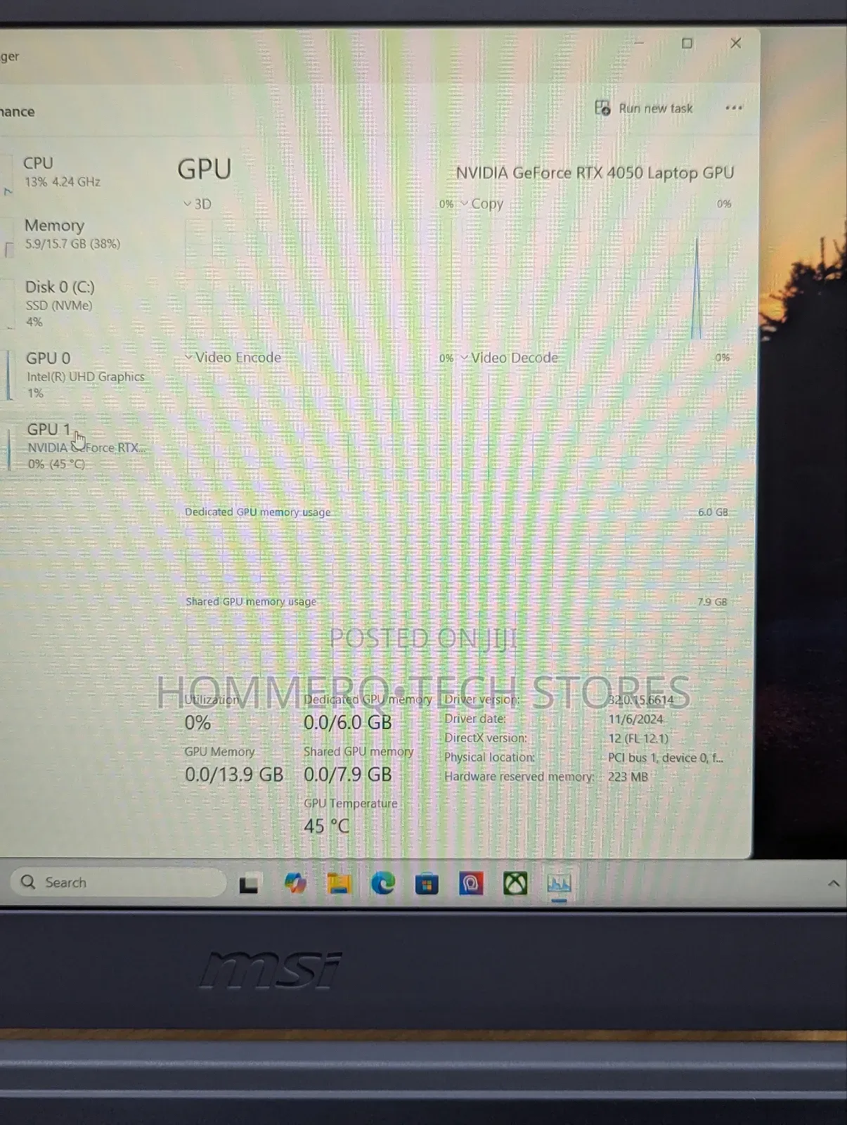 Laptop MSI GF75 Thin 16GB Intel Core i7 SSD 512GB