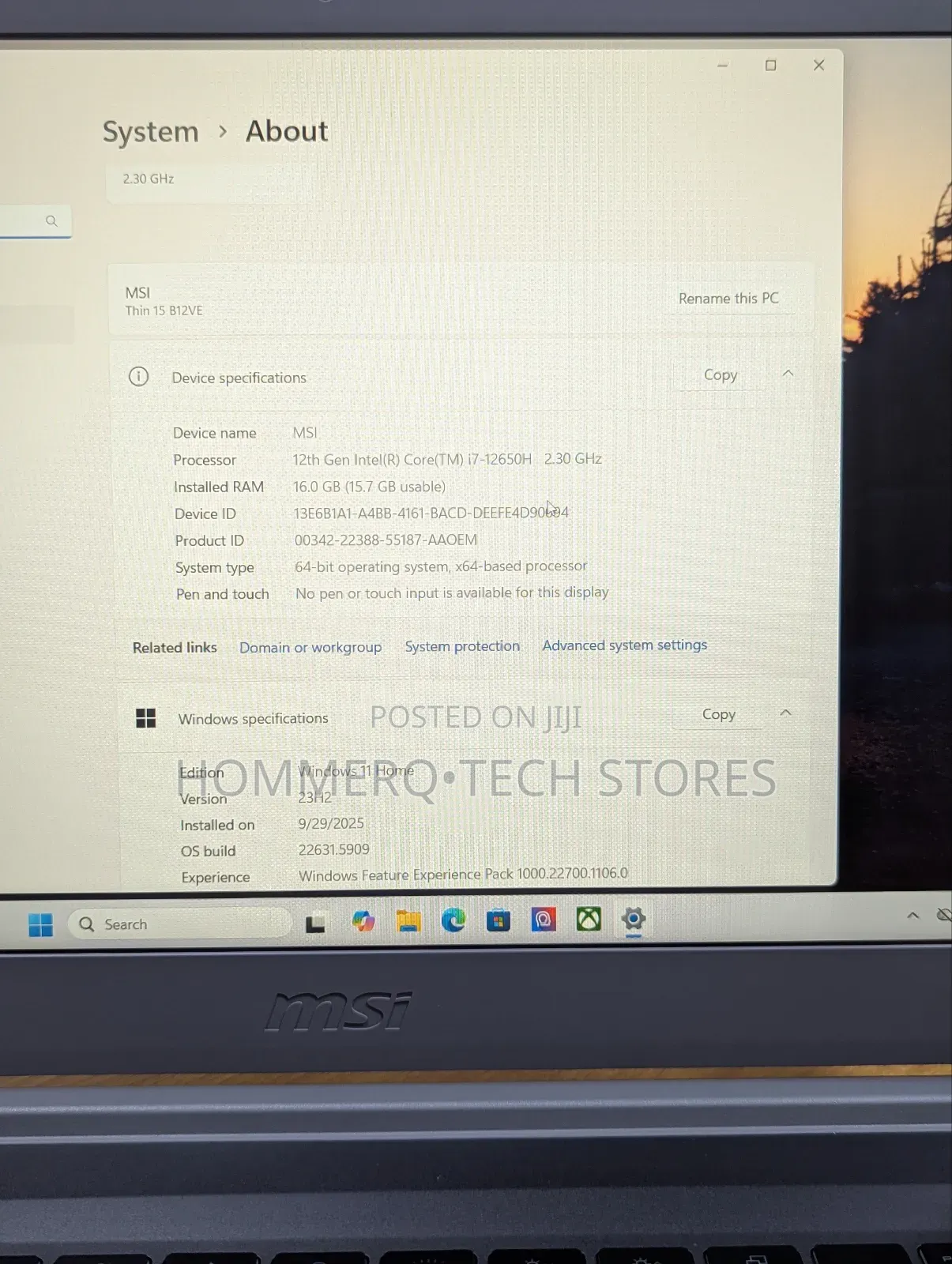Laptop MSI GF75 Thin 16GB Intel Core i7 SSD 512GB