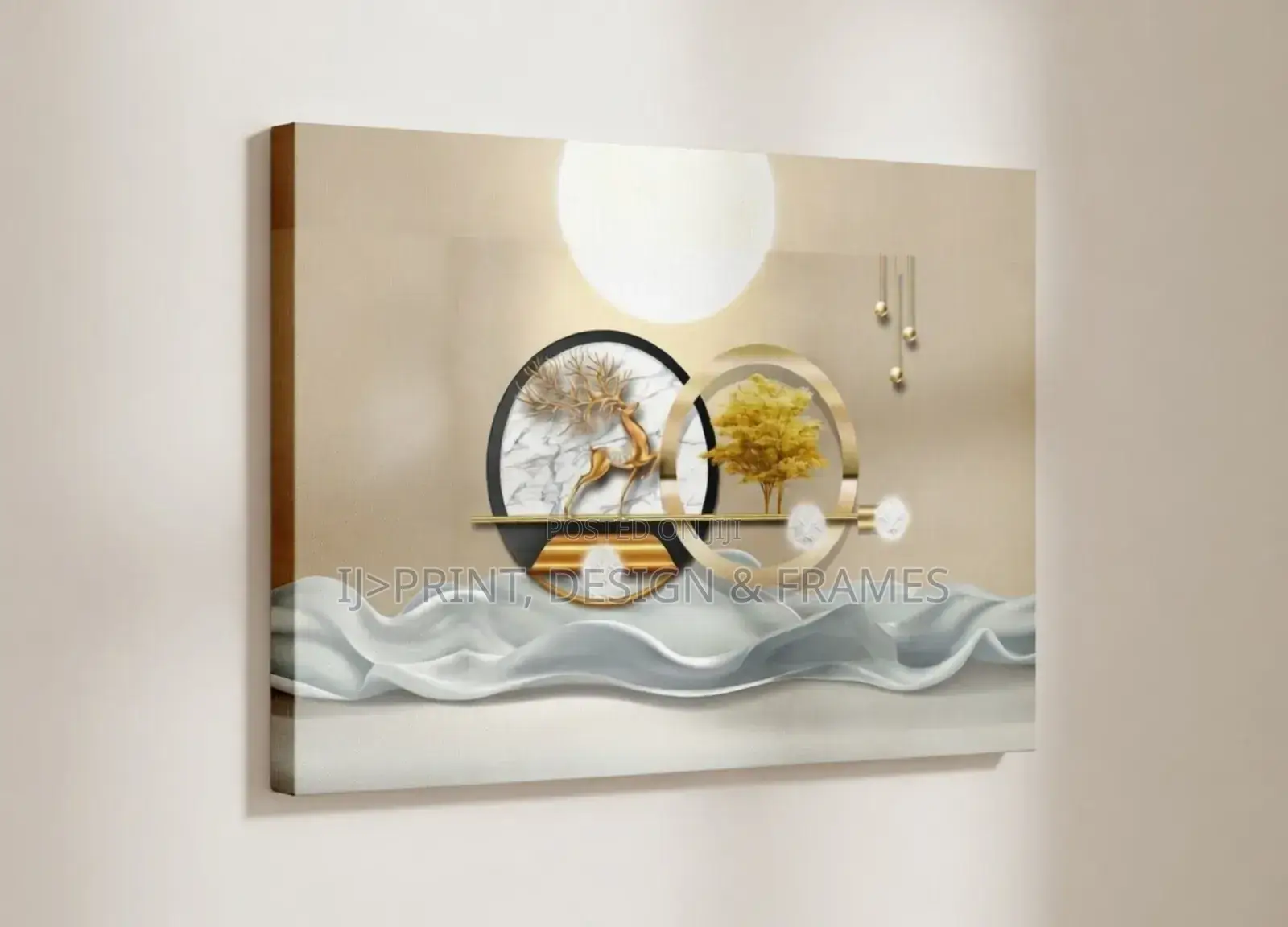Luxury Statement Abstract Wall Art - Premium Framed Canvas