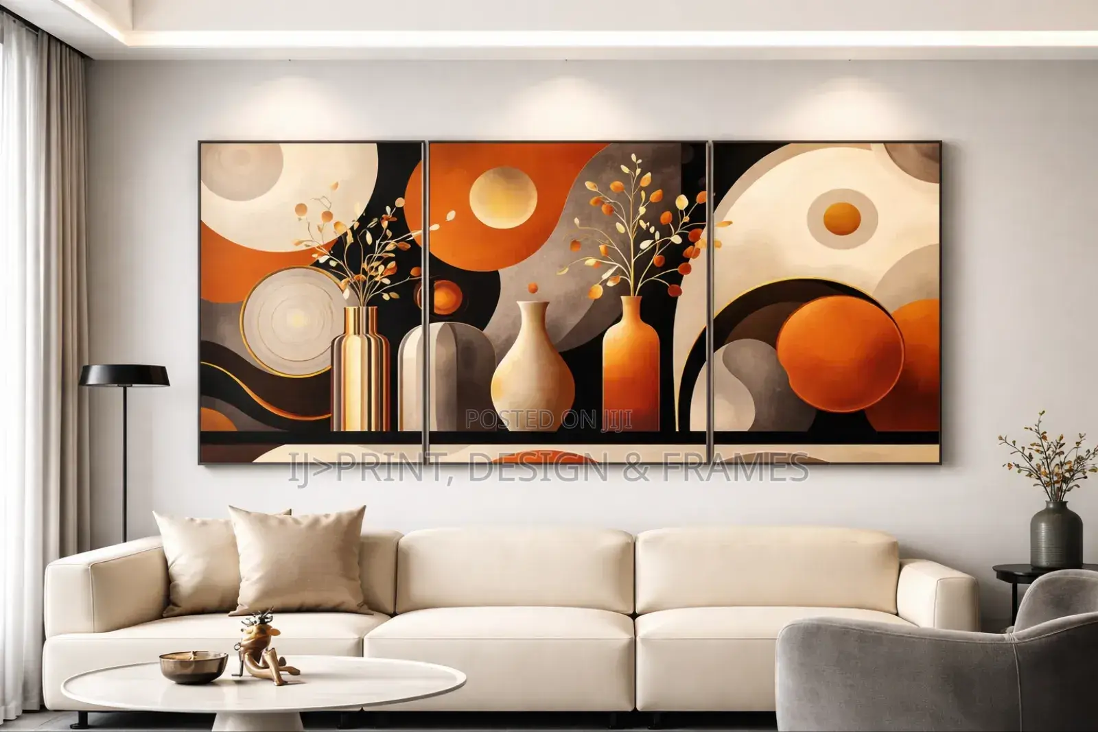 Luxury Statement Abstract Wall Art - Premium Framed Canvas